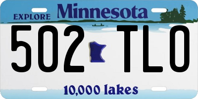MN license plate 502TLO