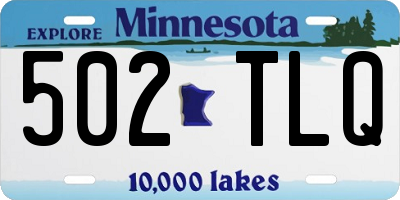 MN license plate 502TLQ