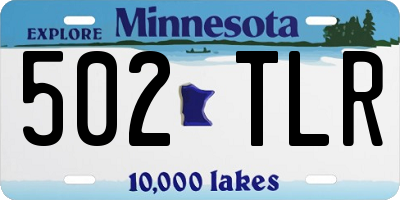 MN license plate 502TLR