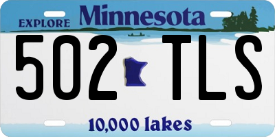 MN license plate 502TLS