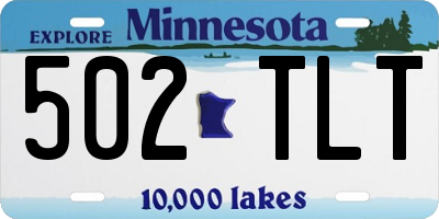 MN license plate 502TLT