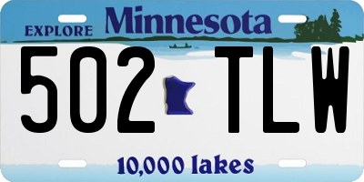 MN license plate 502TLW