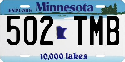 MN license plate 502TMB