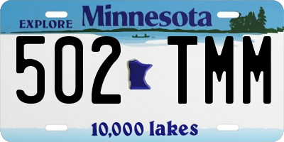 MN license plate 502TMM