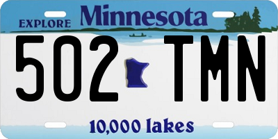 MN license plate 502TMN