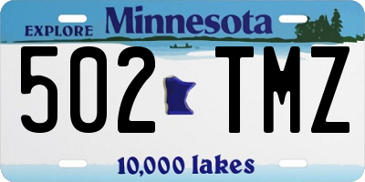 MN license plate 502TMZ