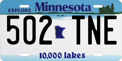 MN license plate 502TNE
