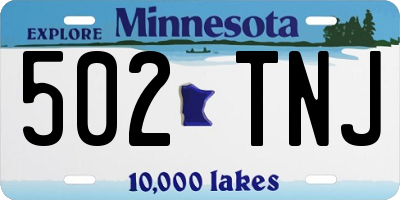 MN license plate 502TNJ