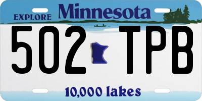 MN license plate 502TPB