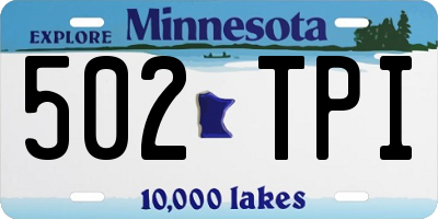 MN license plate 502TPI