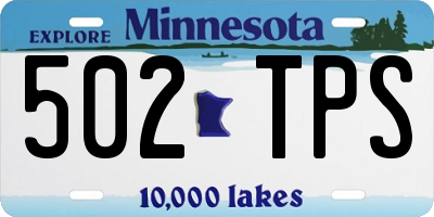 MN license plate 502TPS