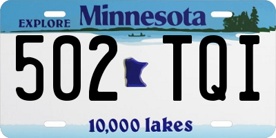MN license plate 502TQI