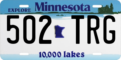 MN license plate 502TRG