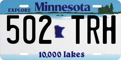 MN license plate 502TRH
