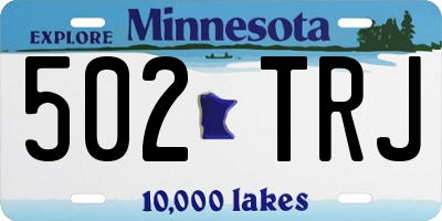 MN license plate 502TRJ