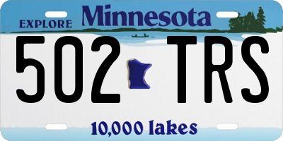 MN license plate 502TRS