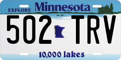MN license plate 502TRV