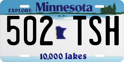 MN license plate 502TSH