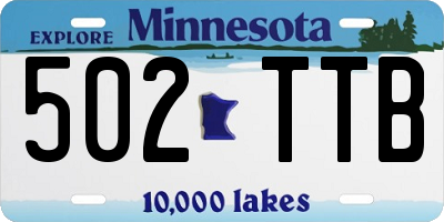 MN license plate 502TTB