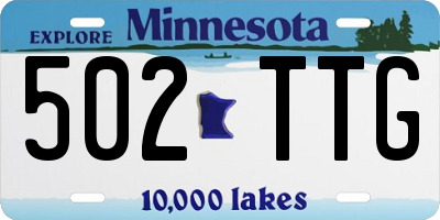 MN license plate 502TTG