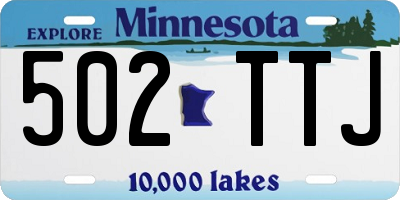 MN license plate 502TTJ