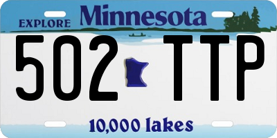 MN license plate 502TTP