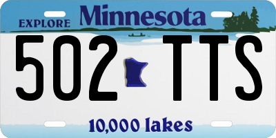 MN license plate 502TTS