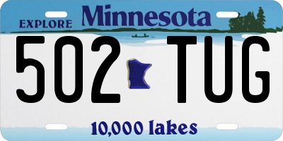 MN license plate 502TUG