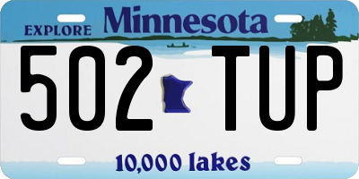 MN license plate 502TUP