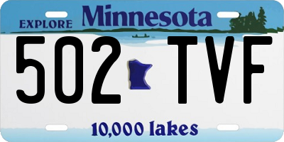 MN license plate 502TVF