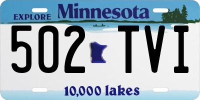 MN license plate 502TVI