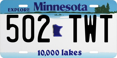 MN license plate 502TWT