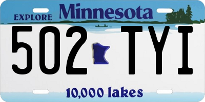 MN license plate 502TYI