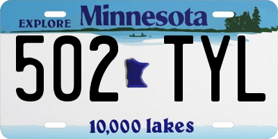 MN license plate 502TYL