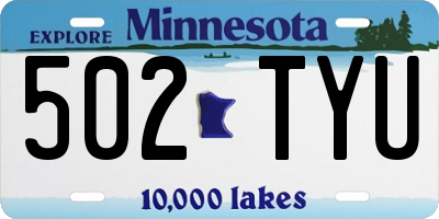 MN license plate 502TYU