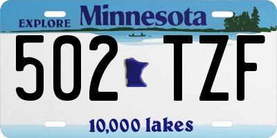 MN license plate 502TZF