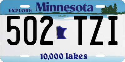 MN license plate 502TZI