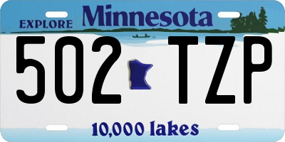 MN license plate 502TZP
