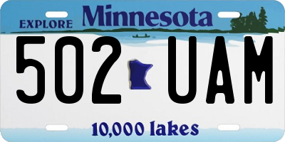 MN license plate 502UAM