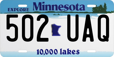 MN license plate 502UAQ