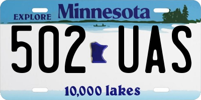 MN license plate 502UAS