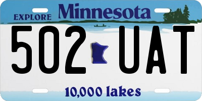 MN license plate 502UAT