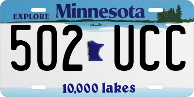 MN license plate 502UCC