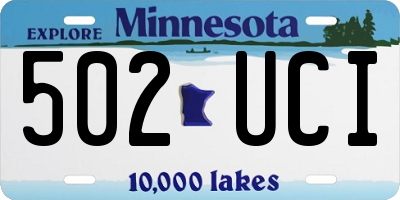 MN license plate 502UCI