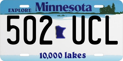 MN license plate 502UCL