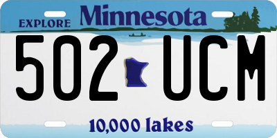 MN license plate 502UCM