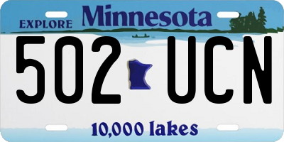 MN license plate 502UCN