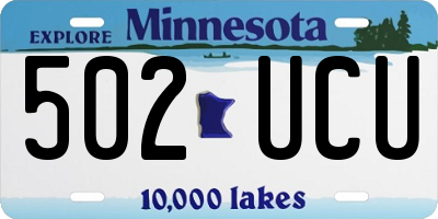 MN license plate 502UCU