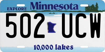 MN license plate 502UCW