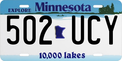 MN license plate 502UCY